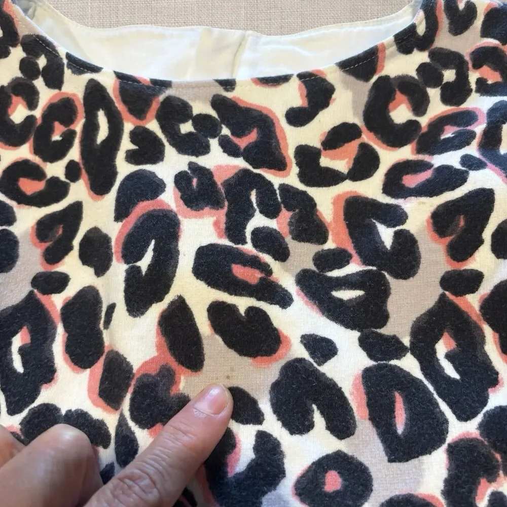 Gymboree Kitty In Pink Black Gray Leopard Print L/S Dress Size 8 Retro *Play